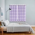 thumbnail image 5 of Curtains 63 Inch Length 2 Panels, Purple Grommets Window Treatment Curtain, Country French Rustic Buffalo Plaid Modern Art Thermal Curtains Drapes for Living Room/Bathroom, 5 of 9