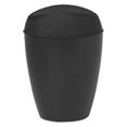 Umbra 2.4 gal Twirla Plastic Swing Top Lid Bathroom Trash Can Garbage Can, Black