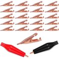 thumbnail image 1 of 20 Pack Micro Toothless Alligator Test Clips Small Solid Copper Alligator Cli, 1 of 5