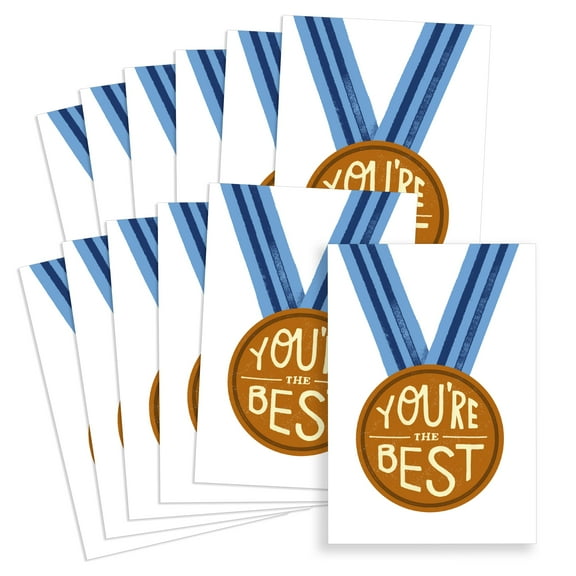 Hallmark Business Bulk Employee of the Month Cards (Medal for the Best), 12 ct.