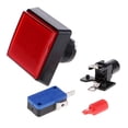 thumbnail image 2 of Botón De Juego De La Máquina De Arcade Rectangular Con Lámpara LED Iluminada Roja SM SunniMix Botones de juegos de juegos de arcade, 2 of 8