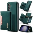 thumbnail image 1 of SaniMore Case for Samsung Galaxy S23 FE 6.4" 2023, Retro PU Leather Case Soft TPU Inner Detachable Magnetic Folding Card Pocket Flip Kickstand Anti-drop Shockproof Protectiive Cove, Green, 1 of 11