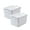 White, variant on GERsome 2pcs Plastic Collapsible Laundry Basket Foldable Portable Laundry Hamper with Handles, Storage Container/Organizer for Laundry, Car trunk, Camping, Indoor and Outdoor