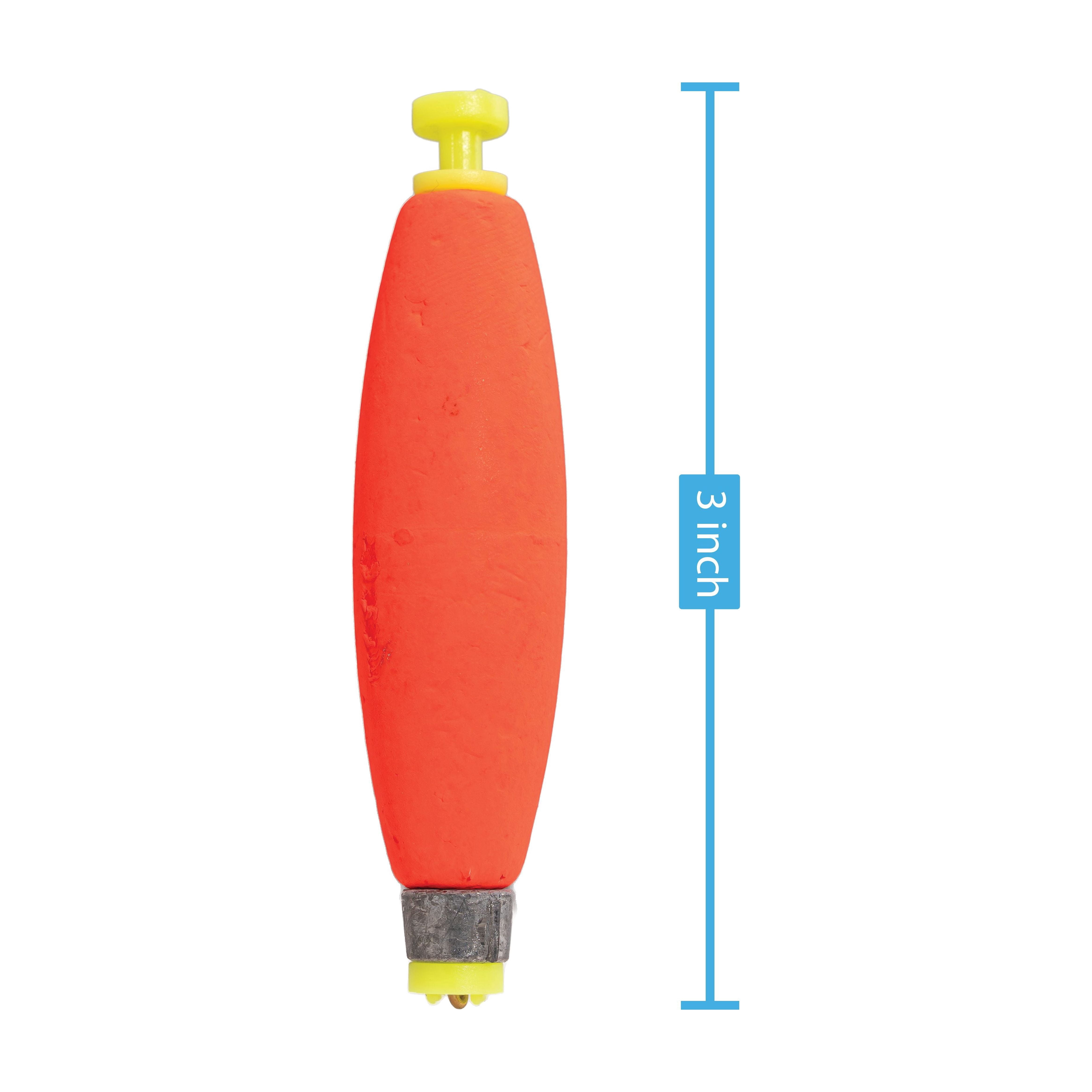 (2 pack) Comal Cigar Snap-on Float with Bright Finish for Freshwater Fishing