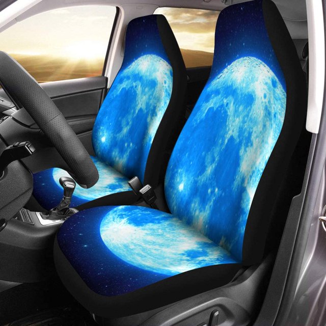 Juego de 2 fundas para asientos de coche ABPHQTO Glow Blue Moon Universal