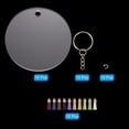 thumbnail image 3 of Unique Bargains Acrylic Keychain Blanks 4 Inch Dia Clear Disc Ornaments Golden Key Chain with Tassel, 10 Set, 3 of 6