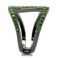 thumbnail image 4 of TK2694 - IP Light Black  (IP Gun) Stainless Steel Ring with Top Grade Crystal  in Multi Color Size 7, 4 of 4