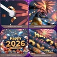 thumbnail image 4 of Golden Star Happy 2026 Banner Colorful Balloons New Year Backdrop Gift Boxes Fireworks 2026 Display for New Year Party Family Gathering Corporate Event, 4 of 9