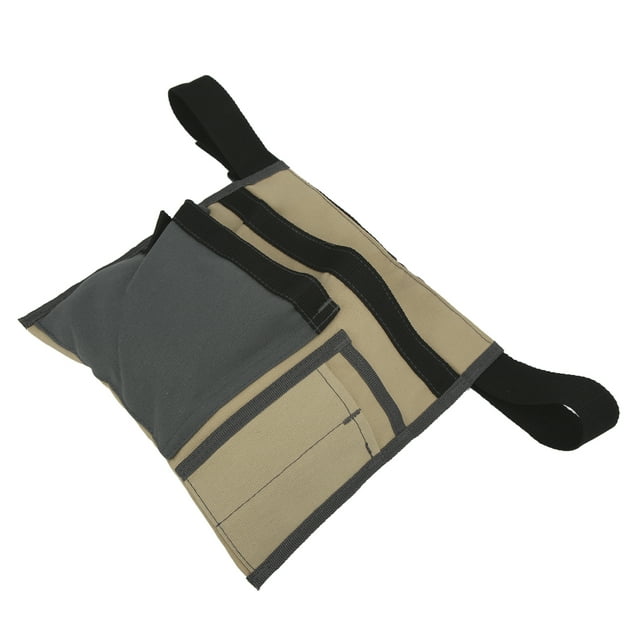 Belt Organizer Tool Waist Bag, High Capacity Precise Stitching Tool Waist Bag Adjustable Strengthen For Woodworking Tool Khaki