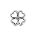 thumbnail image 2 of CZ Four Leaf Clover Charm .925 Sterling Silver Antique Reflection Beads, 2 of 4