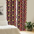 thumbnail image 2 of Ambesonne Fruits Curtains, Cherry Apple Orange Peach, Pair of 28"x95", Dark Fuchsia Multicolor, 2 of 5