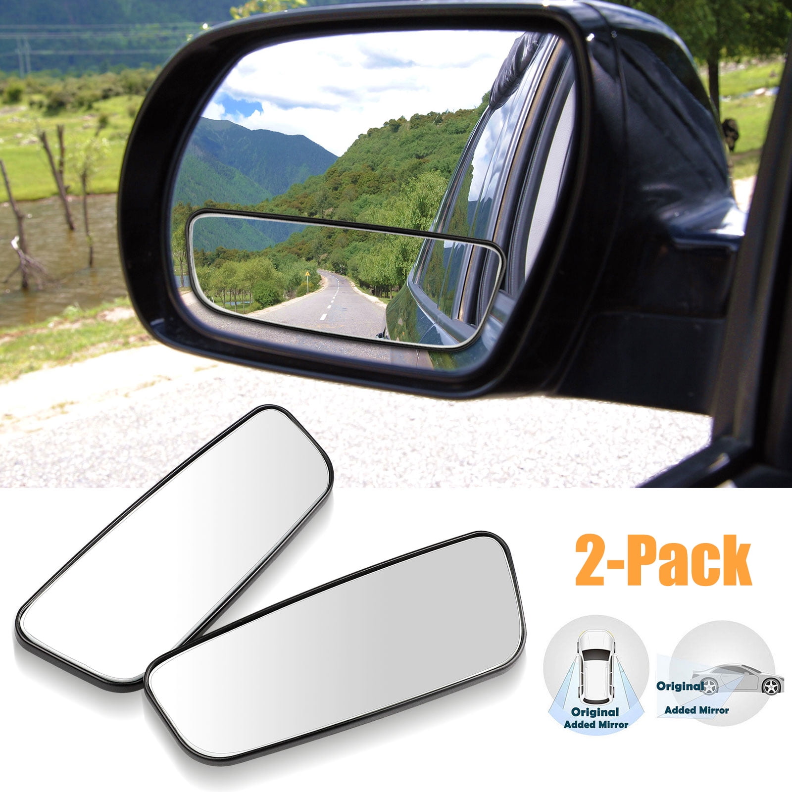 2inch Drive Safe Blind Spot Mirrors HD 2 Fixed Round Glass Blind Spot Mirror 2-Pack Ultimate Rear View Mirror for All Cars Eliminate and Improve Your Blind Spots 
