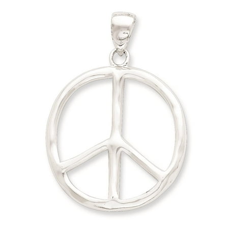 925 Sterling Silver Polished Peace Charm Pendant