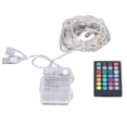 thumbnail image 1 of 10m 110LED Cadena de luz 16 colores Control remoto Cadena de distribución de luz impermeable Luz de decoración navideña, 1 of 14