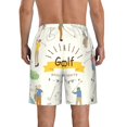 thumbnail image 3 of Yiaed Golf Icons And Golfer Print Men's Swim Trunks with Lining Quick Dry Sports Shorts Beach Shorts Boardshorts-3X-Large, 3 of 5