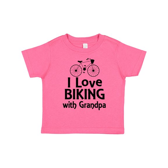 Inktastic I Love Biking with Grandpa Boys or Girls Toddler T-Shirt