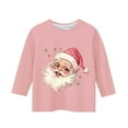 thumbnail image 3 of FAHXNVB Girls 3/4 Sleeve Christmas T Shirts Funny Xmas Santa Graphic Holiday Crew Neck Pullover Shirt Comfortable Soft Tunic Tee for Kids 3-12 Years, 3 of 3
