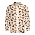 thumbnail image 3 of Lightweight Jacket for Men - Cute Coffee Bean Print Cuteness Casual Zip Up Bomber Jacket Men Spring Fall Windbreaker Coat with Pocket, 3 of 6