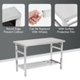 thumbnail image 4 of Bingirl 48 x 24 Inch Folding Stainless Steel Work Table for Commercial Kitchen, Restaurant, Hotel, and Garage - Heavy Duty, Adjustable Undershelf for Food Prep, 4 of 7