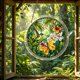 thumbnail image 1 of Acrylic Puzzles Suncatcher Window Hanging 83 Pieces 7.4 Inch Acrylic Puzzles Garden Decoration For Women Men Mom Birthday Gift Home Decor, 1 of 6