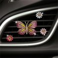 thumbnail image 3 of Lunfar Bling Butterfly Car Clip Decor Interior，Cute Car Vent Clips Dashboard Decorations, Car Accessories Air Aromatherapy Vent Clip,Car Air Freshener Vent Clips, Rhinestone Car Accessories for Girls, 3 of 5