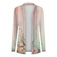 thumbnail image 3 of Sexlip Womens Cardigans Lightweight Floral Print Long Sleeve Vintage Long Cardigans Open Front Comfy Dressy Casual Coat Multicolor L, 3 of 6