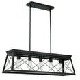 thumbnail image 4 of 5-Light Farmhouse Matte Black Chandelier Industrial Pendant Lighting for Kitchen Island for Dining Room, Living Room, 4 of 8
