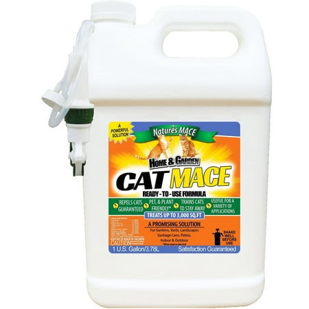 Nature's MACE Cat Repellent Outdoor Spray, 1 Gallon | Cat Repellent and Training Tool | Safe Spray for Pets and Stray Cats