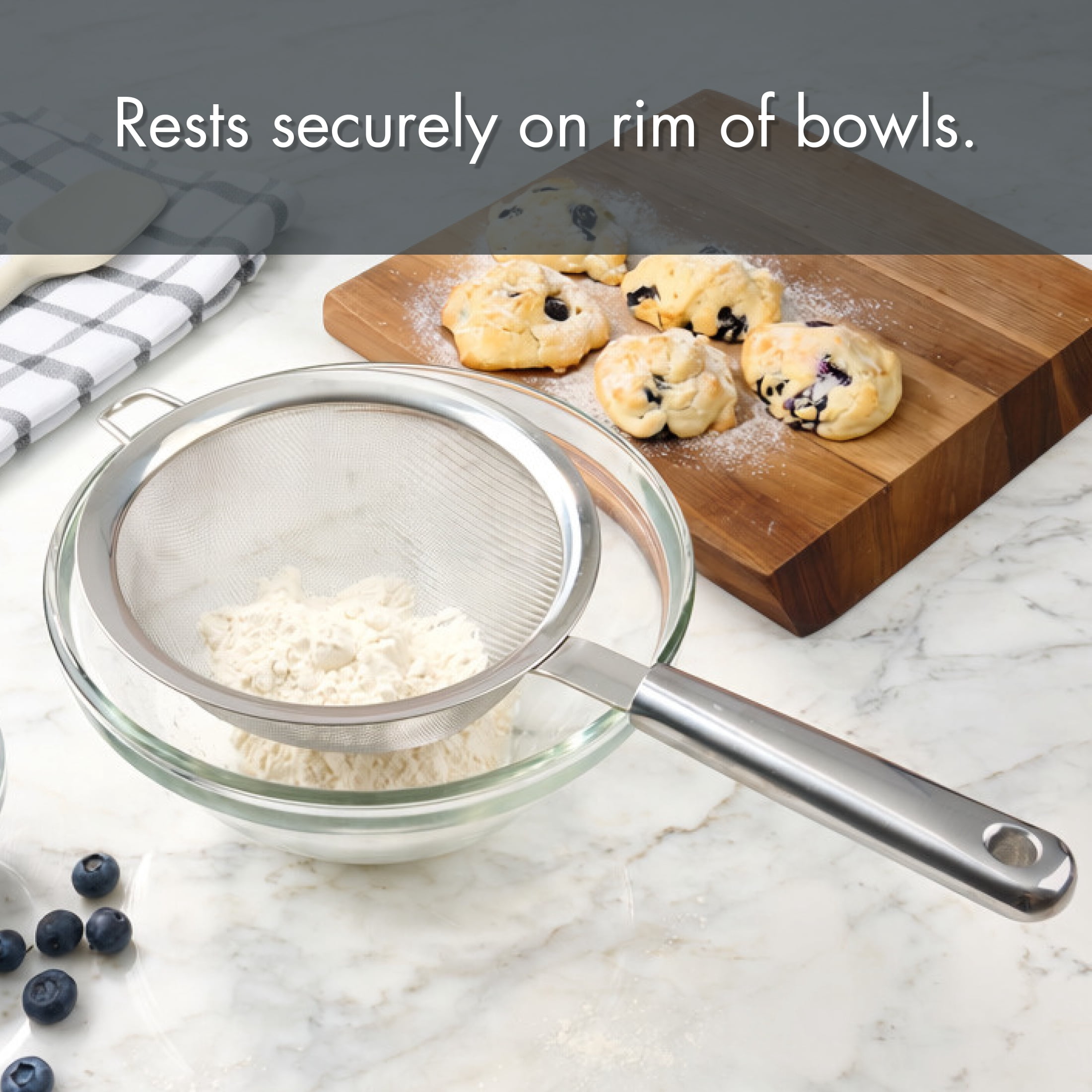 Mainstays 6 Inch Stainless Steel Kitchen Strainer