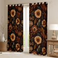 thumbnail image 2 of Castle Fairy Groovy Flowers Boy Girl Black Out Curtains,Vintage Aesthetic Curtains Pack of 2 (42x63 Each),Chic Floral Blossoms Bedroom Curtains,Microfiber Bedroom Decor, 2 of 6