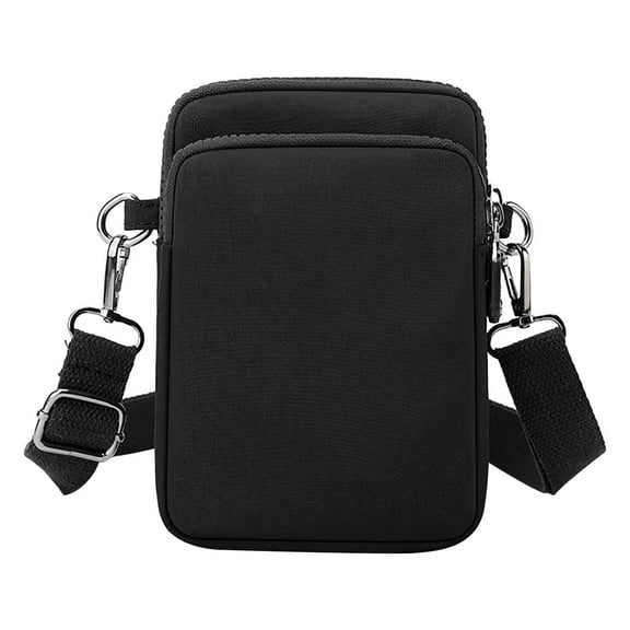 Hvmvliv Ladies' Small Nylon Crossbody Bag, Fashion Casual Shoulder Bag, Summer Mobile Phone Pouch Black