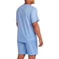 thumbnail image 2 of Fruit of the Loom Men's and Big Men's Short Sleeve, Knee-Length Pant Pajama Set, 2 of 2