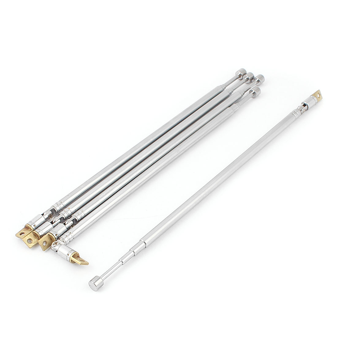 5 Pcs Replacement 62cm 24 4 Sections Telescopic Antenna 5 Pcs Replacement 62cm 24 4 Sections Telescopic Antenna