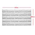 thumbnail image 4 of DODOING 1-100Pcs 3D Brick Wallpaper White Stickers Self-adhesive Faux Brick Removable Wallpaper Peel and Stick 3D Wall Panels for TV Walls Sofa Background Wall Decor, 4 of 6