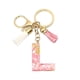 thumbnail image 1 of Cute Initial Keychain A-Z Letter Sparkly Glitter Key Chain Premium Bag Charm Keychain Accessories (L,4PCS), 1 of 2