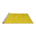 thumbnail image 2 of Ahgly Company Machine Washable Indoor Round Abstract Yellow Contemporary Area Rugs, 6' Round, 2 of 4