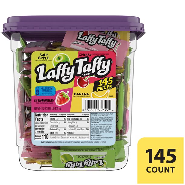 Laffy Taffy Sour Apple, Cherry, Strawberry & Banana Assorted Minis