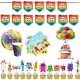 thumbnail image 3 of The Numberblocks-Juego de decoración para fiesta de cumpleaños, cartel, taza, plato, mantel, servilleta, bandera, adorno para pastel, suministros de globos para niños, 3 of 4