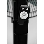 Pelonis 16 12-Speed Adjustable Height Quiet Pedestal Fan with Digital Display & Remote Control, PSPF18AR40B, New, Black