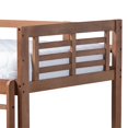 thumbnail image 2 of Baxton Studio Liam  and  Walnut Brown Finished Wood Twin Size Bunk Bed, 2 of 7