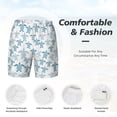 thumbnail image 6 of Picia Hand Drawn Turtle pattern Mens Swim Trunks with Compression Liner Stretch Beach Shorts Quick Dry with Zipper Pockets No-Chafing Board Shorts-3X-Large, 6 of 9