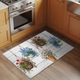 thumbnail image 3 of Spring Floral Bathroom Rug Washable 2x3 Entryway Rug Non Slip Wooden Elegant Pastoral Flowers Front Door Mat Low Pile Indoor Doormat Throw Floor Carpet for Kitchen Bedroom Entrance, 3 of 8