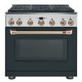 thumbnail image 6 of CAFE CXPR6HKPMBZ Caf(eback) 36" Brushed Bronze Handle & Knob Set for Pro Range and Rangetop, 6 of 9