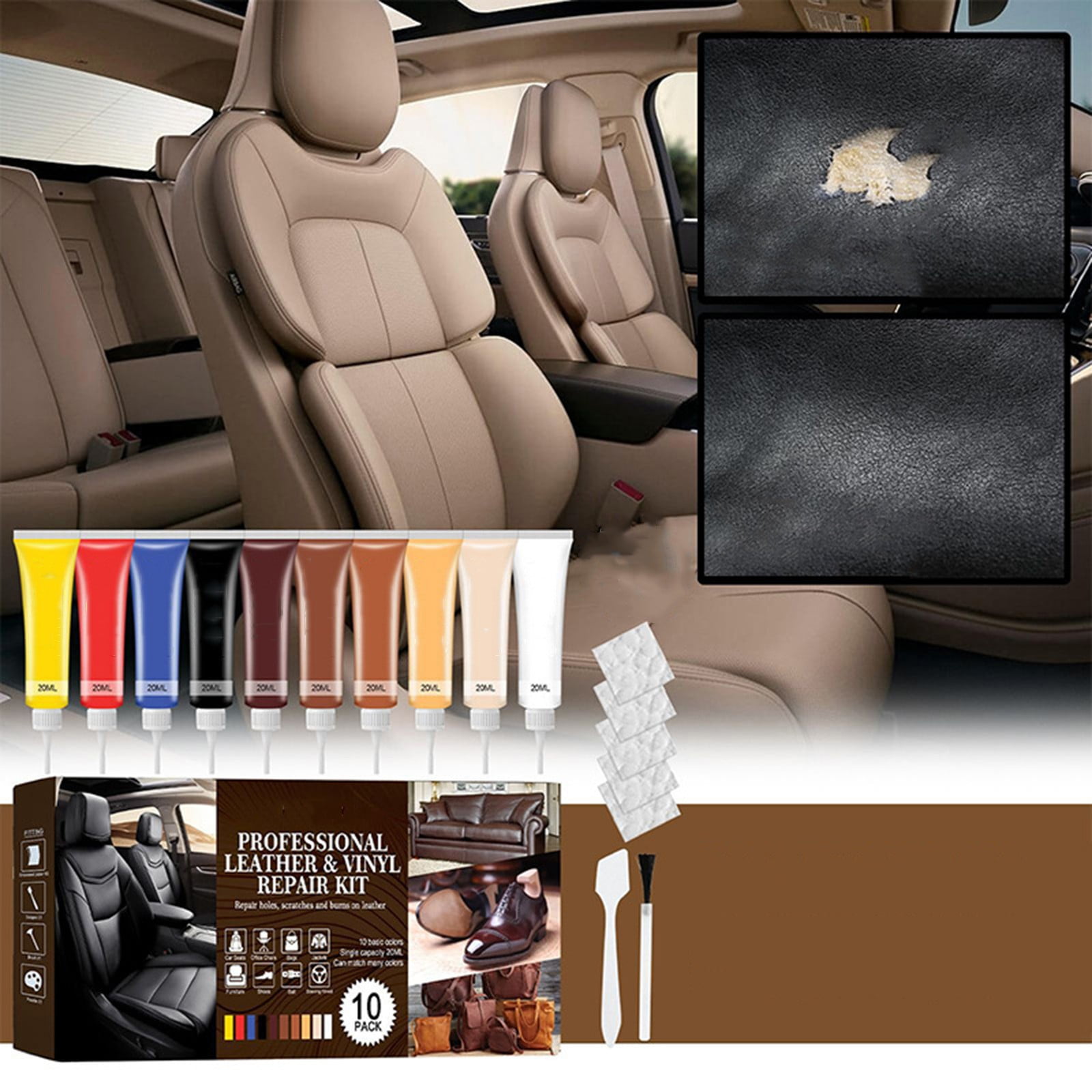 Grout Sealer For Floor Tile Leather Kit For Furniture Sofa Jacket Car Seats And Purse. Vinyl Kit. Super Easy Instructions To Any Color Any Material Italian Pleather Genuine
