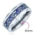 thumbnail image 5 of Bling Jewelry Mens Celtic Knot Titanium Wedding Band Ring Dragon Carbon Fiber, 5 of 5