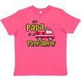 thumbnail image 3 of Inktastic My Papa is a Firefighter with Fire Truck Youth T-Shirt, 3 of 5