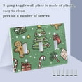 thumbnail image 3 of Yayeee Toggle Light Switch Wall Plate 2-Gang 4.56"x4.48" Decorative Outlet Cover, Christmas Cookies, 3 of 7