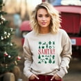 thumbnail image 2 of Santa Christmas Icons -  Women's Sweatshirt, 2 of 12