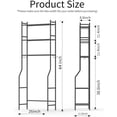 thumbnail image 4 of 3-Tier Over The Toilet Storage, Space Saver Metal Bathroom Shelves, Freestanding Above Over Toilet Storage Shelf with 4 Hooks for Bathroom, Blue, 4 of 8