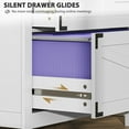 thumbnail image 5 of HOMCOM 4 Drawer File Cabinet, Farmhouse Lateral Filing Cabinet with Adjustable Hanging Rails for Letter/A4/Legal Size Files, Printer Stand, White, 5 of 9